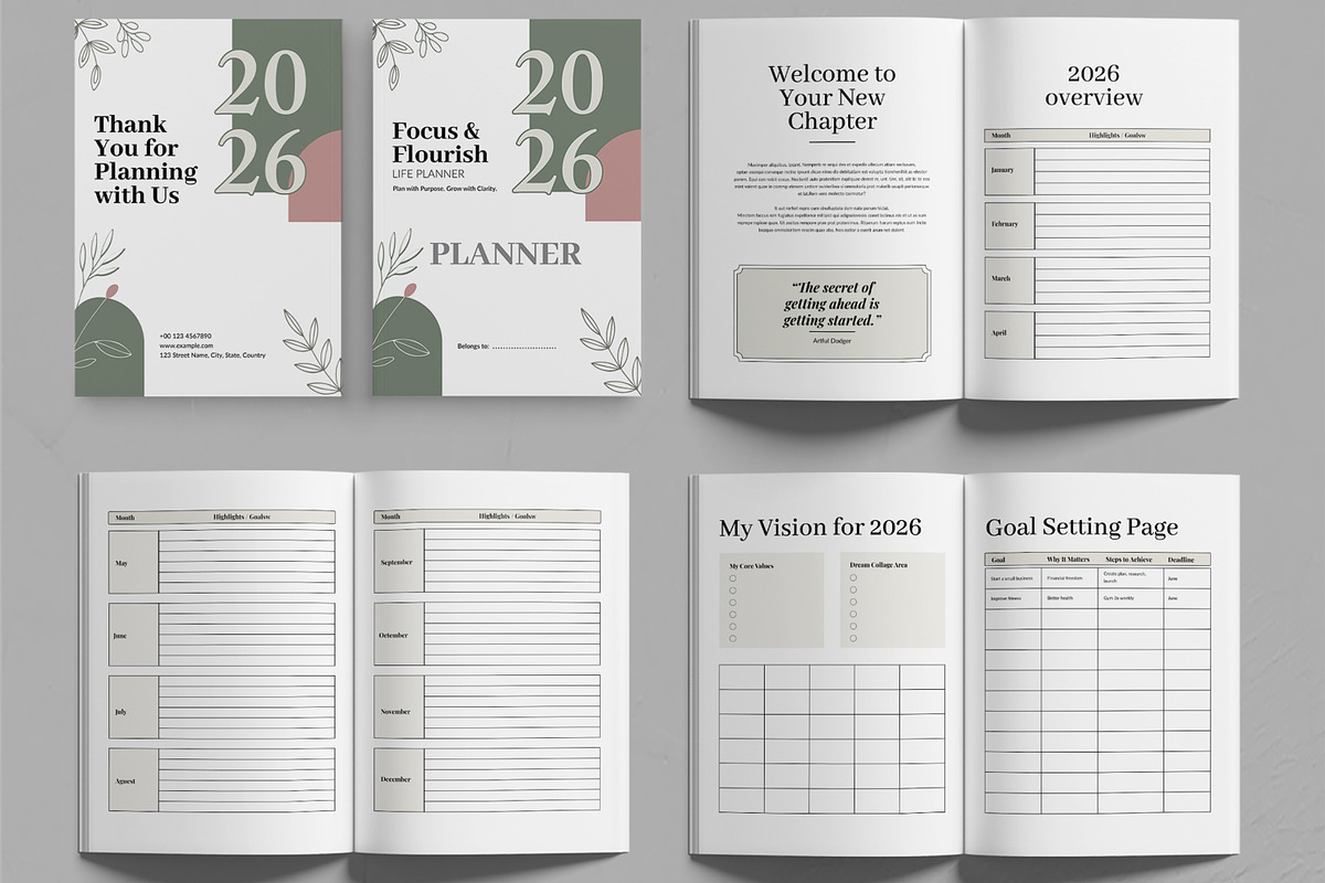 Daily Planner for Productivity, a Stationery Template by MightyDesign (Photo 2 of 6)