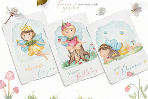 Fairies Garden Watercolor Collection