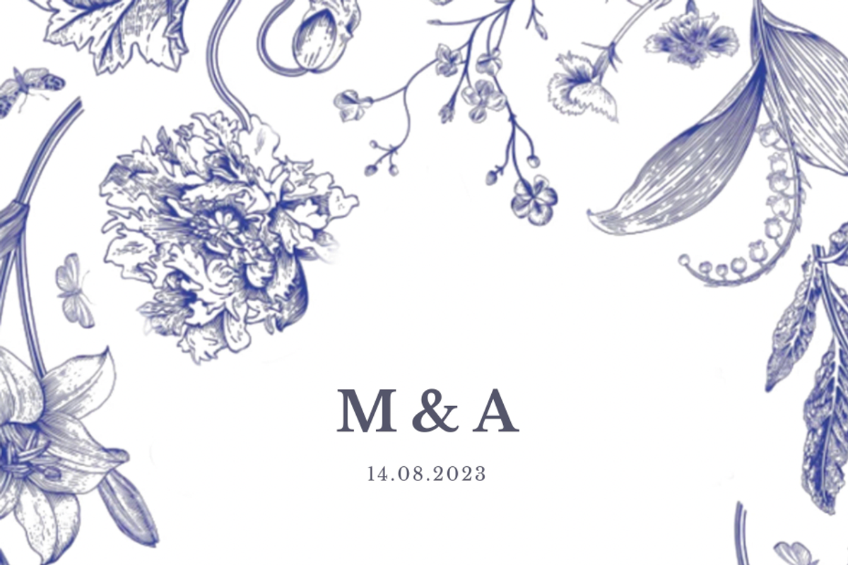 Delft Blue Wedding Invitation Suite, an Invitation Template by ForeverPrint (Photo 6 of 8)