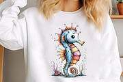 Whimsical Seahorse Clipart, a Seasonal Illustration by designcity5 (Thumbnail 4 of 5)
