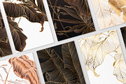 Palm leaves collection in gold, a Texture Illustration by Gluiki (Thumbnail 2 of 11)