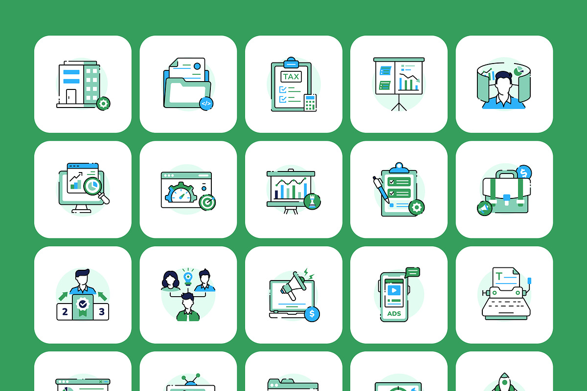 Business Analytics Bundle Icons, a Duotone Icon by Prosymbols (Photo 7 of 9)