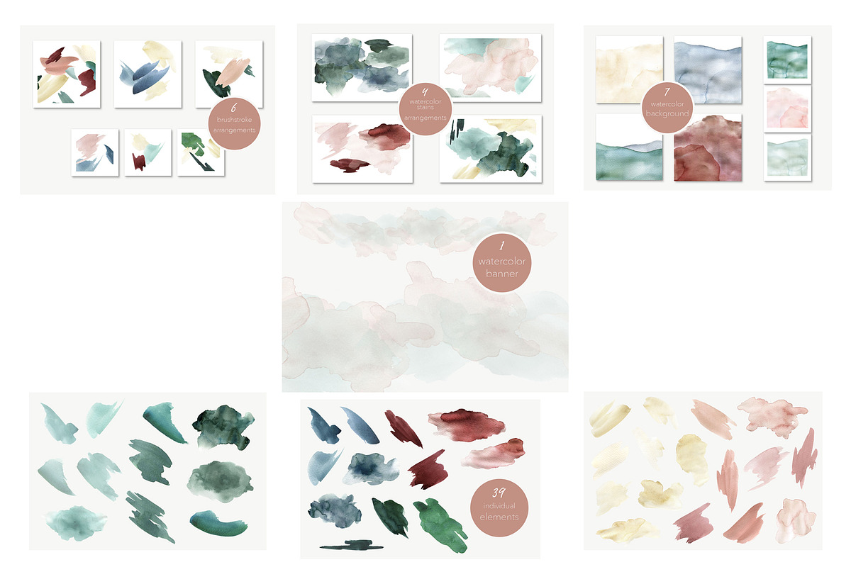 Watercolor Bundle - 11 sets in 1, an Illustration by MariePierLaf (Photo 10 of 15)