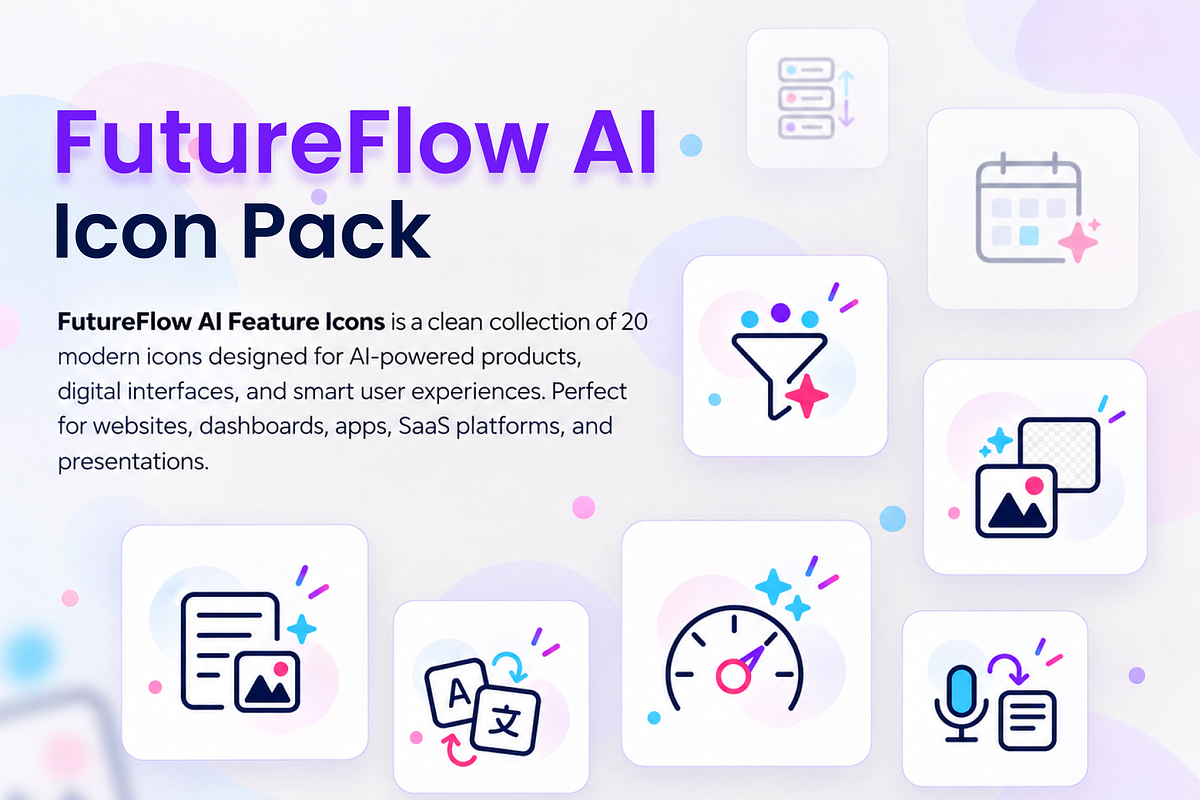 FutureFlow AI Feature Icons, an Outline Icon by Premast (Photo 1 of 4)