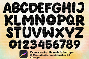 Dash Line Border Letter Brush Stamps