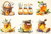 Spring Honey Jar Sublimation Clipart, a Work Illustration by OK Design (Thumbnail 3 of 4)