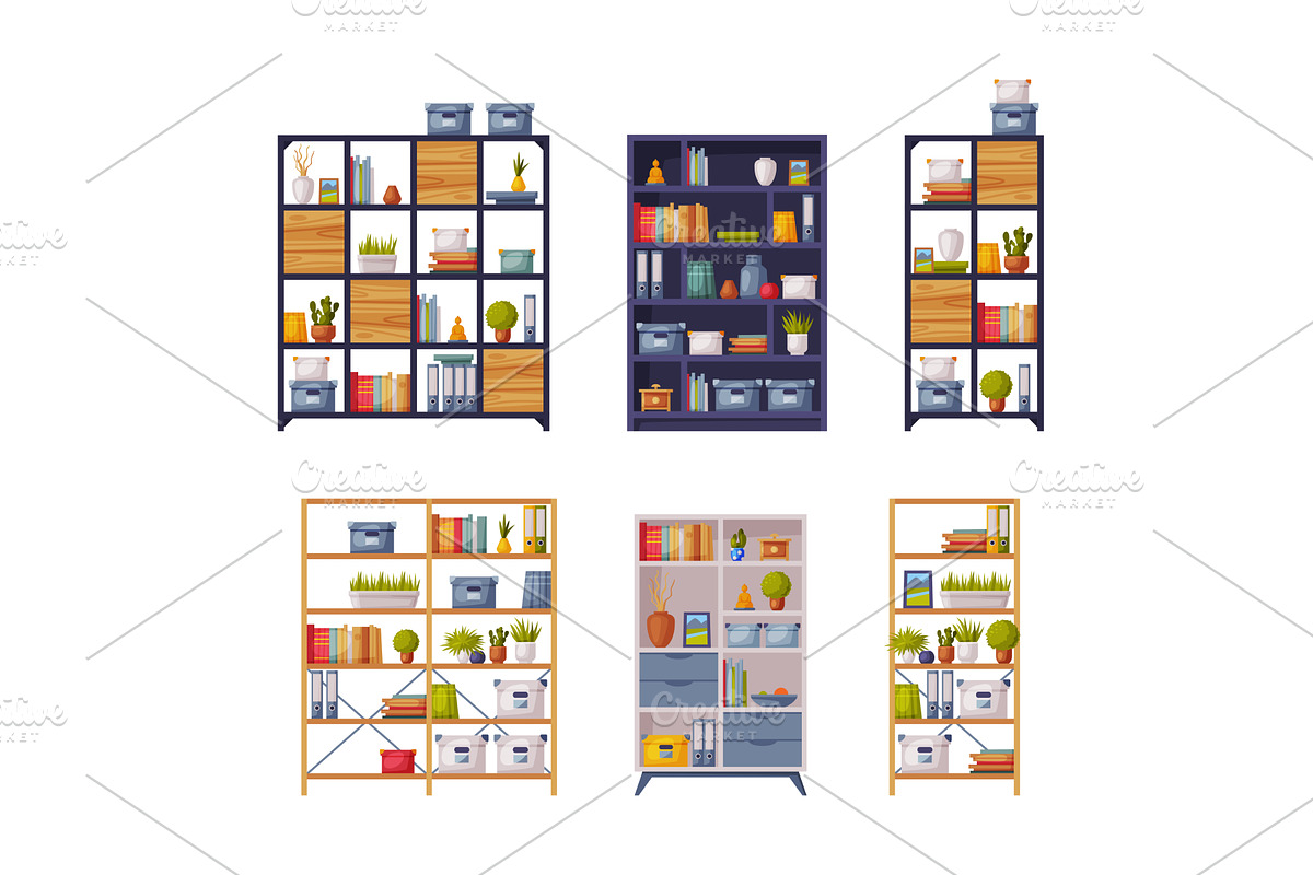 Modern Room Interior Items with, an Object Illustration by TopVectors