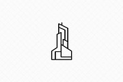 Modern Skyscraper Icon, an Outline Icon by Vectorium Studio (Thumbnail 1 of 4)