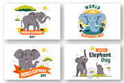 10 World Elephant Day Illustration, an Animal Illustration by denayunebgt (Thumbnail 3 of 4)