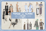Vintage 1920s Fashion Posters Bundle, a Person Illustration by Golden Vision Studio (Thumbnail 1 of 10)