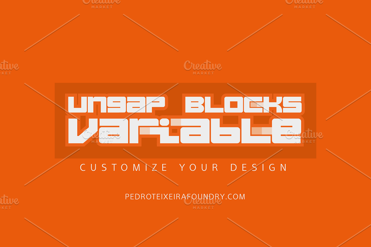 Ungap Blocks Variable, a Sans Serif Font by vectalex (Photo 1 of 6)