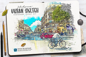 Urban Sketch PS Action, an Action Add-On by IndWorks Design