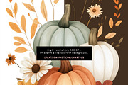 Autumn Pumpkins and Wildflowers, a Decorative Illustration by OKArtHub (Thumbnail 5 of 6)