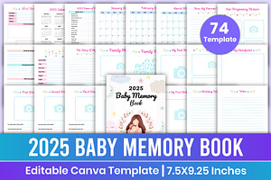 2025 Baby Memory Book Canva Interior