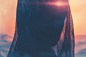 Muslim woman in the desert. Collage, a Photo by Pictures for you!!!!!!!!!