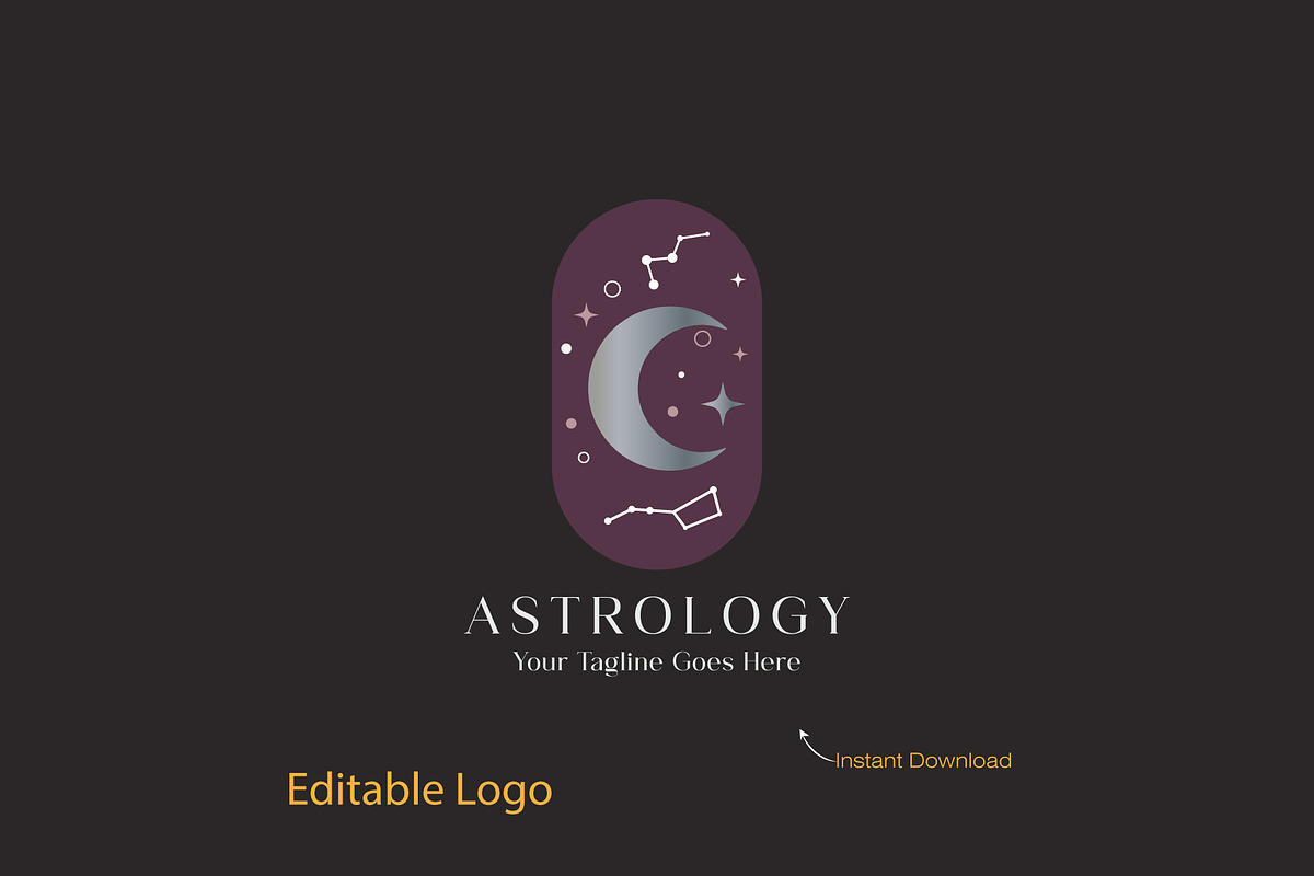 Astrology & Celestial Logo Template, a Branding & Logo Template by YUDesignStore (Photo 2 of 9)