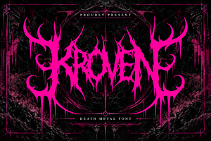 Kroven - Death Metal Font