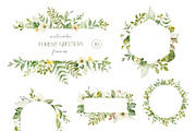 Watercolor set of Forest Greenery, an Illustration by Elena Medvedeva (Thumbnail 6 of 15)