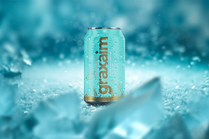 Frozen drink can mockup. Beer/Soda.