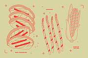 BBQ Food Vector Illustrations, a Food Illustration by TheFoodAtlas (Thumbnail 4 of 17)