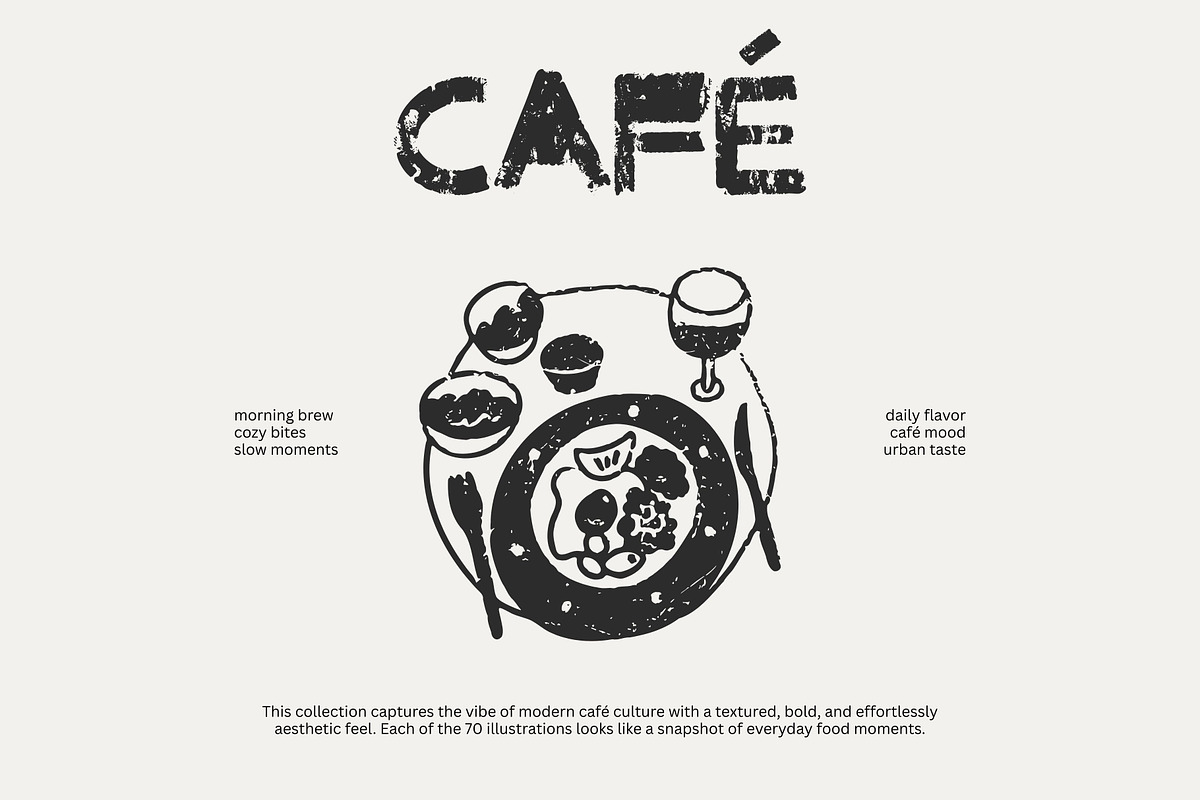 CAFÉ: Hand-Drawn Food Illustrations, a Food Illustration by Veyla (Photo 1 of 15)