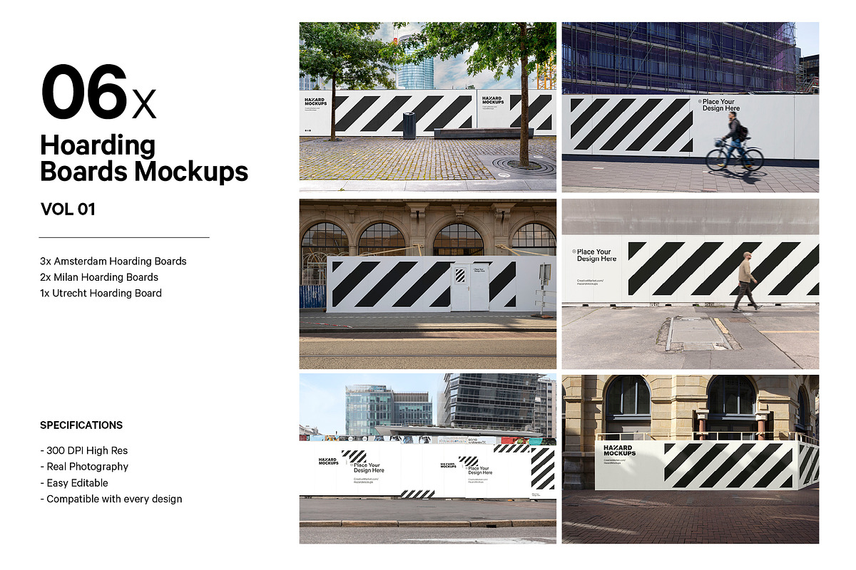 Outdoor Hoarding Mockup Bundle, an Advertising Mockup by HAZARD MOCKUPS (Photo 2 of 12)