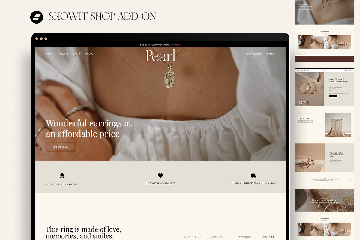 Showit Shop Add-on template, a Landing Page Template by Digital&Chic (Photo 1 of 6)