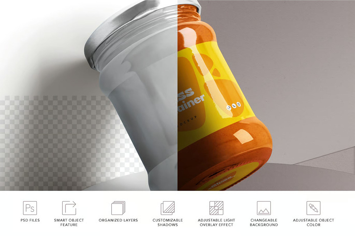 Jar Mockup, a Product Mockup by megostudi0 (Photo 2 of 7)