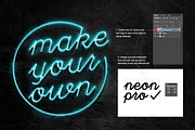 Neon Pro text effect, a Layer Style Add-On by Evlogiev Studio (Thumbnail 5 of 6)