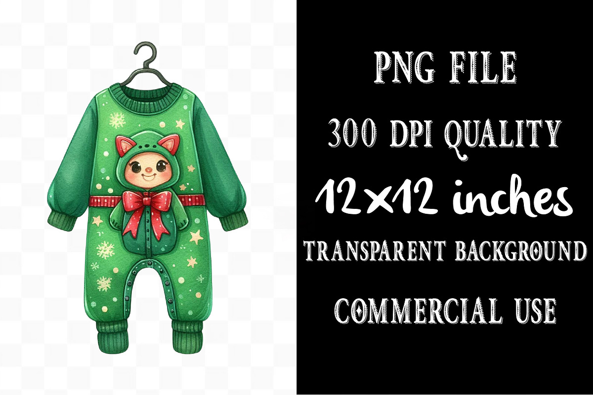 Christmas Baby Clothes Nursery PNG, an Illustration by Designking (Photo 4 of 5)