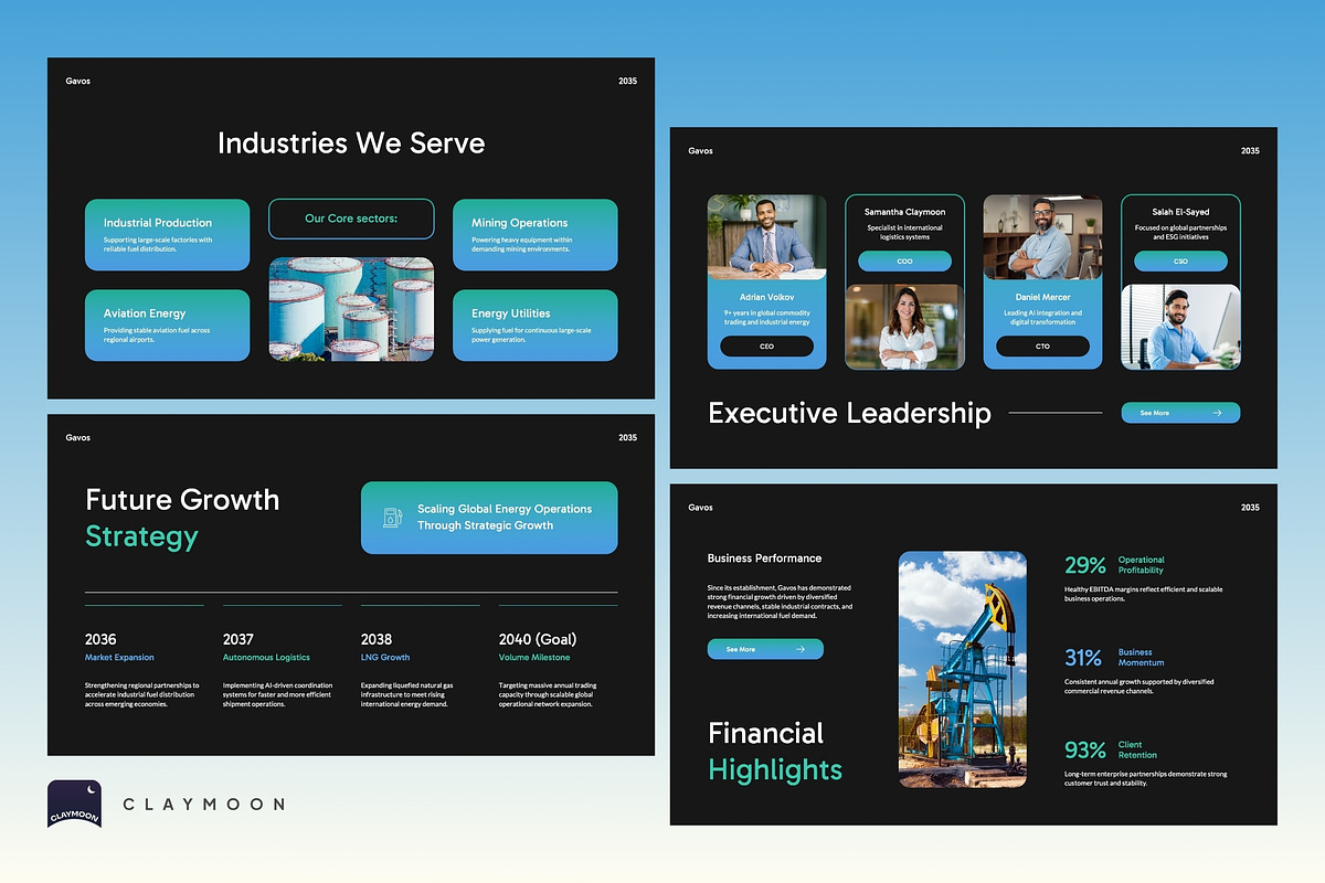 Oil and Gas Marketing, a Presentation Template by Claymoon Lab (Photo 6 of 7)