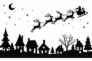 Christmas Night Silhouette Set, an Illustration by BIPLOB EXPERT (Thumbnail 11 of 21)