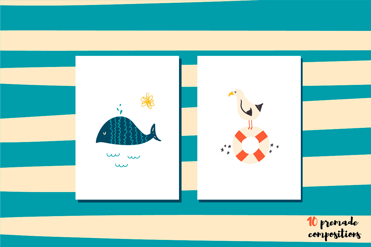 Dream about sea set, an Illustration by Kotozoid (Photo 4 of 11)