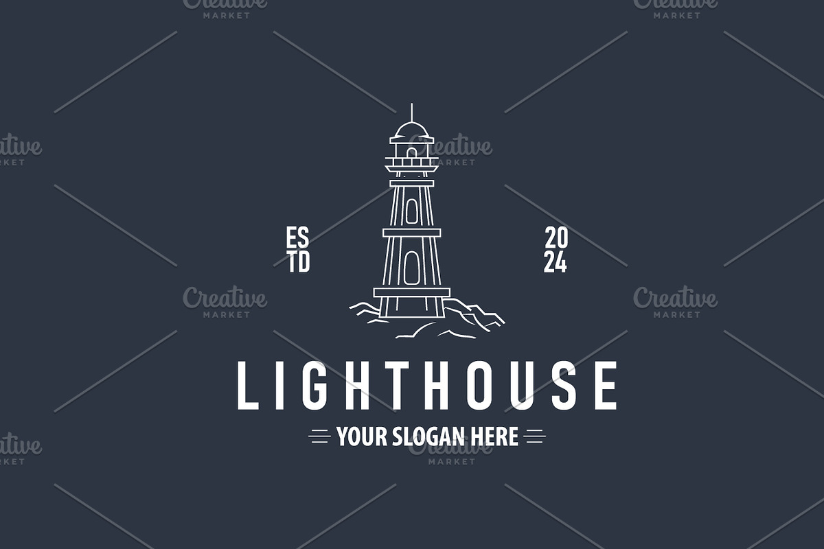 Lighthouse Logo Sea Tower Design, a Branding & Logo Template by Maylianaw28