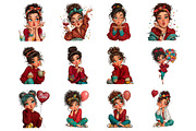 Quirky Girl New Year Clipart, an Illustration by SinaCreation (Thumbnail 2 of 11)
