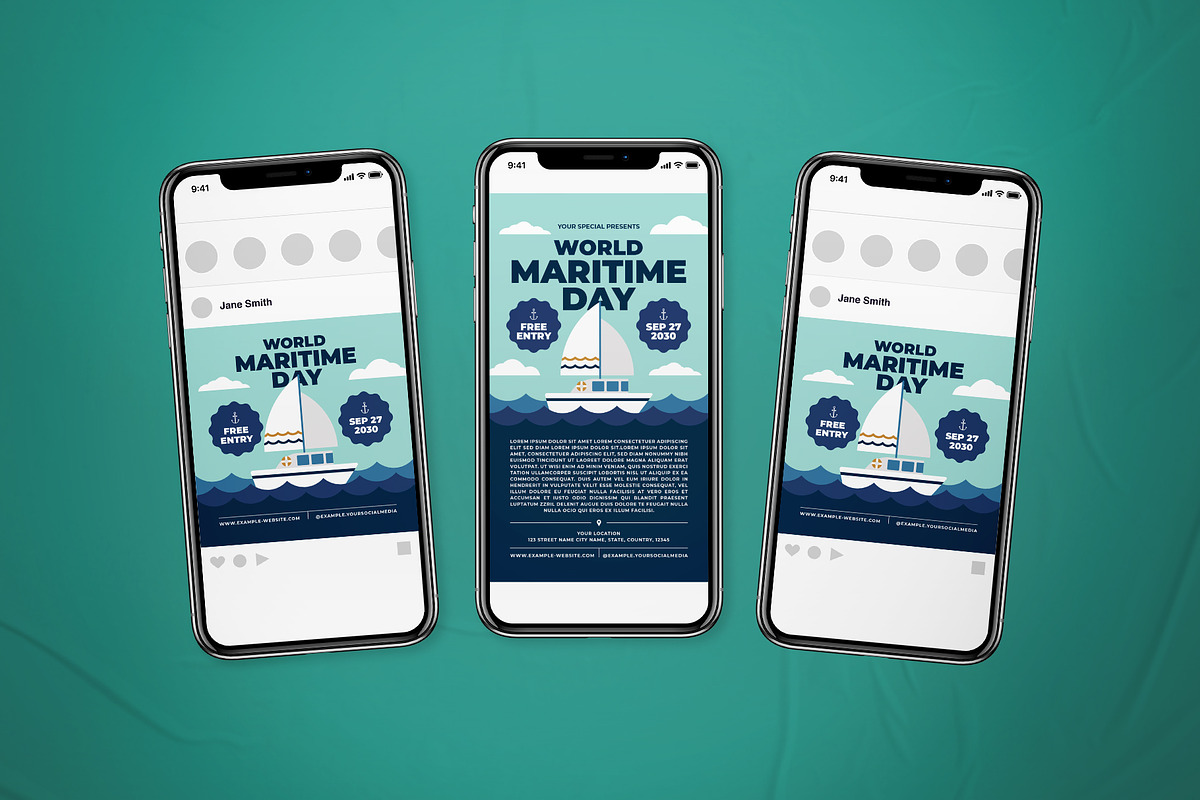 World Maritime Day Flyer Set, a Flyer Template by The Good Store (Photo 2 of 2)