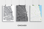 5 maps of USA cities, a Decorative Illustration by MaximGertsen (Thumbnail 3 of 9)