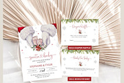 Christmas Theme Baby Shower Bundle, an Invitation Template by Stellalunarts (Thumbnail 4 of 9)