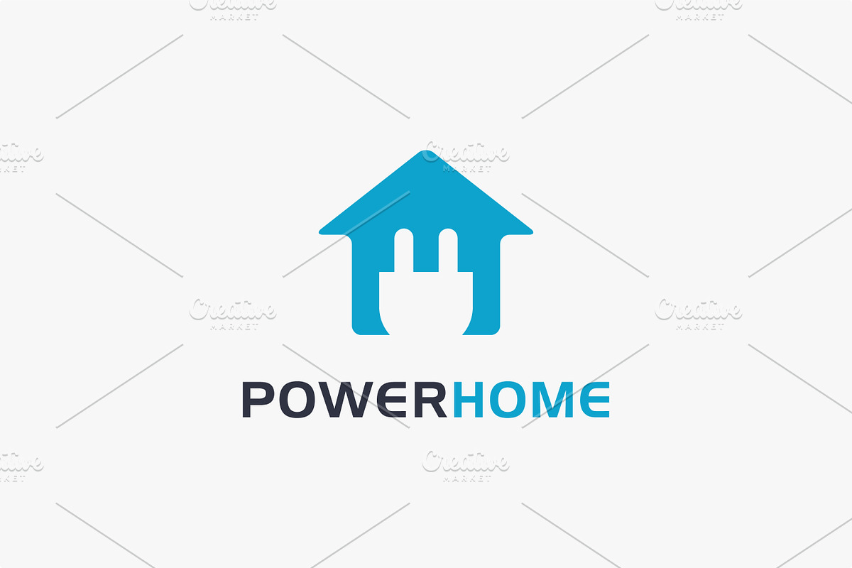 Simple home and electrical logo icon, a Branding & Logo Template by DOMHOUZE