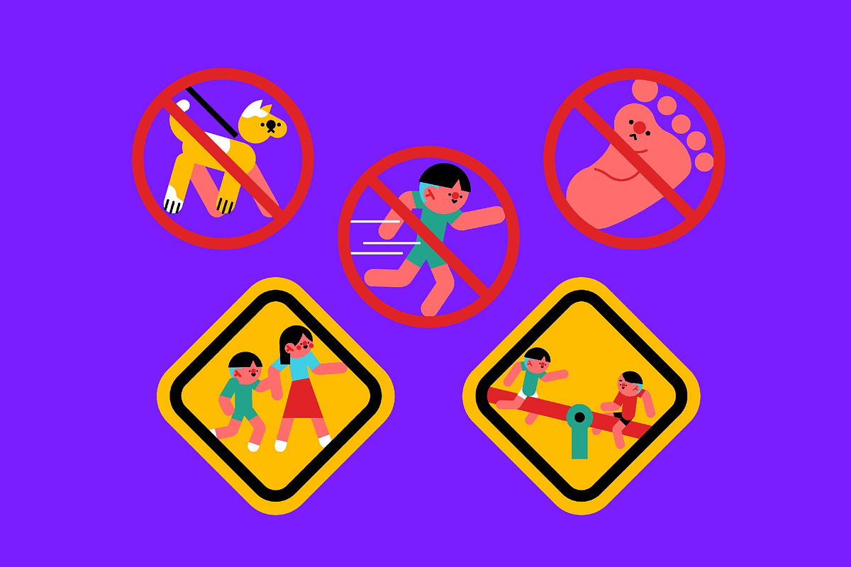 Playground Sign System Illustration, an Object Illustration by graphicook