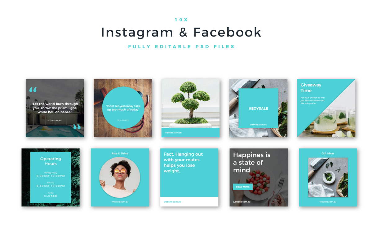 Bold Social Media Kit, a Social Media Template by TheSwissDesignCo (Photo 2 of 3)