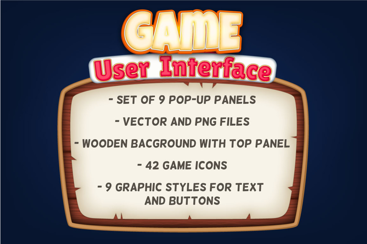 Cartoon Game GUI Pack, a Templates & Theme by SHMEL_Studio (Photo 3 of 4)