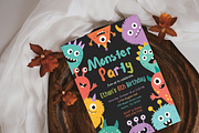 Monster Birthday Party Invitation, an Invitation Template by heynomi (Thumbnail 5 of 19)