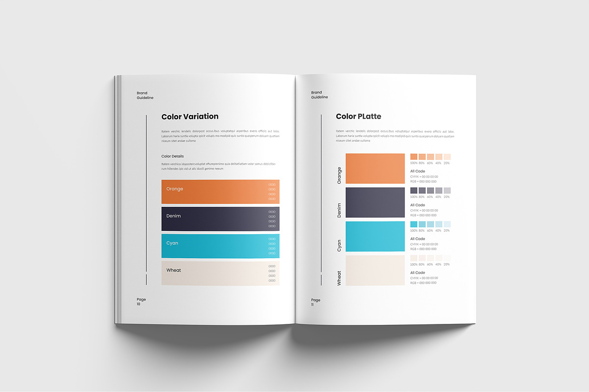 Brand Guideline Template, a Brochure Template by RusenoelType (Photo 6 of 15)