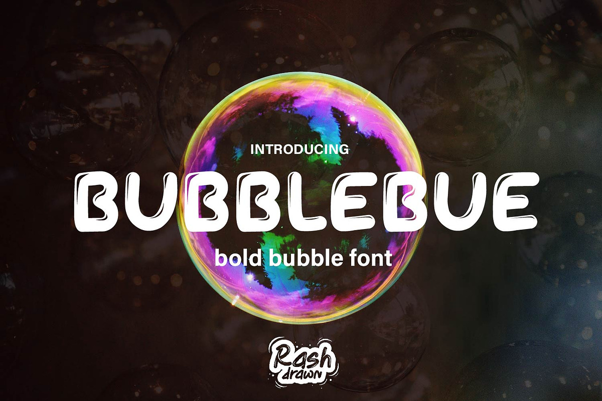 Bubblebue Bold bubble font, a Font by Rashdrawn (Photo 1 of 3)