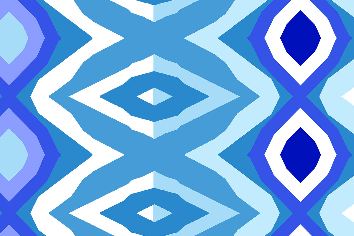Blue Ethnic Geometric Seamless Repea, a Pattern Graphic by Sharon Schwalbe (Photo 6 of 7)