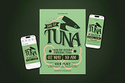 Green Vintage World Tuna Day Flyer, a Flyer Template by The Good Store (Thumbnail 1 of 2)