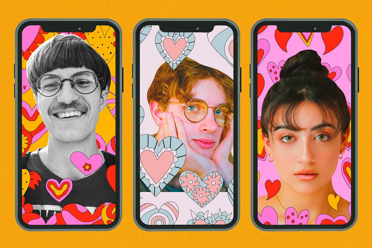PSYCHEDELIC HEARTS-INSTAGRAM CREATOR, an Illustration by okchizh (Photo 9 of 14)