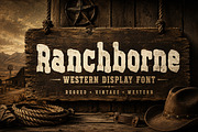 Ranchborne, a Script Font by Wow Magic (Thumbnail 1 of 5)