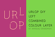 URLOP DIY Left Combined, a Font by FONT-Bud (Thumbnail 1 of 15)
